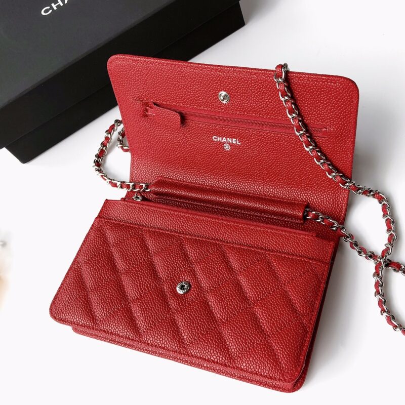 Ch@nel Wallet On Chain-Silver Hardware-19*12*3.5CM - Image 4