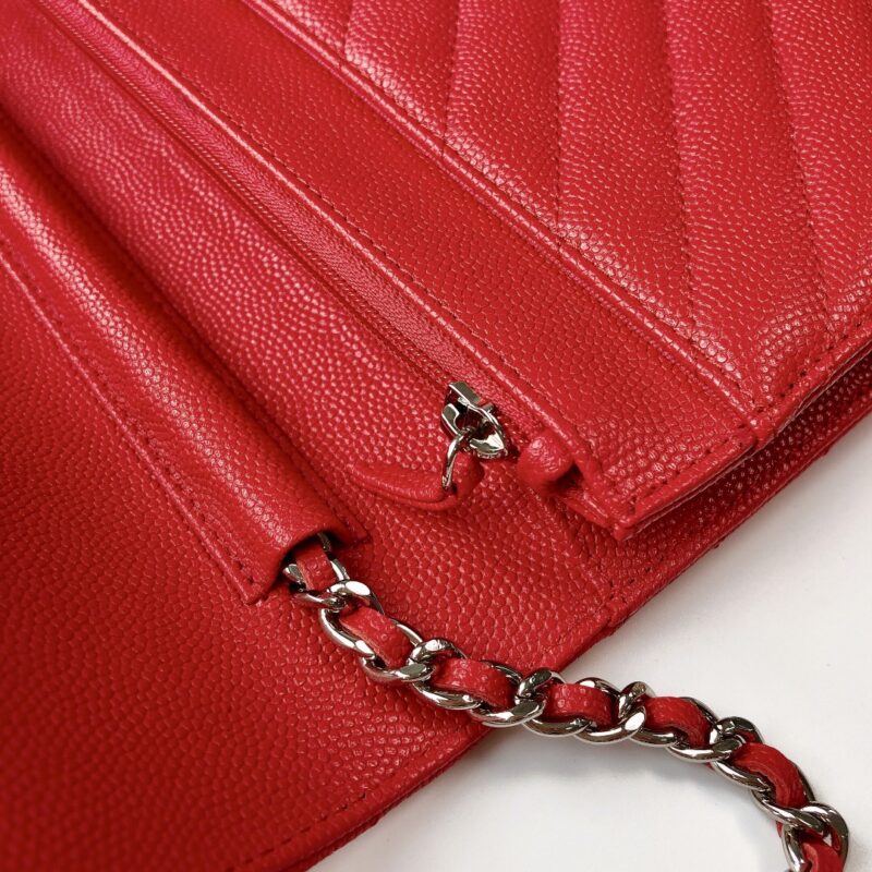 Ch@nel Wallet On Chain-Silver Hardware-19*12*3.5CM - Image 7