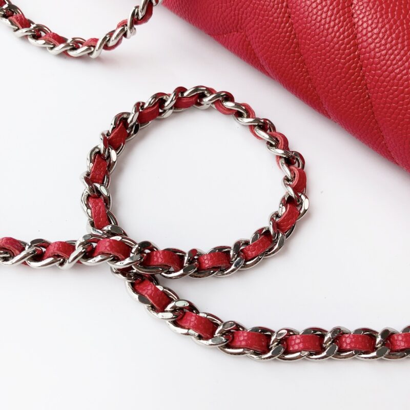 Ch@nel Wallet On Chain-Silver Hardware-19*12*3.5CM - Image 8