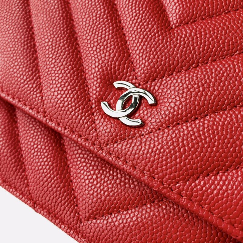 Ch@nel Wallet On Chain-Silver Hardware-19*12*3.5CM - Image 9