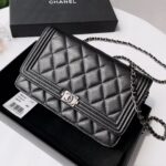 Ch@nel Wallet On Chain-Silver Hardware-19*12*3.5CM