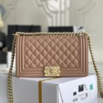 Ch@nel Boy Bag-Caviar-25CM