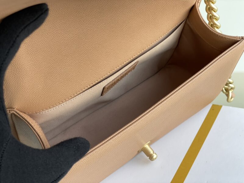 Ch@nel Boy Bag-Caviar-25CM - Image 4