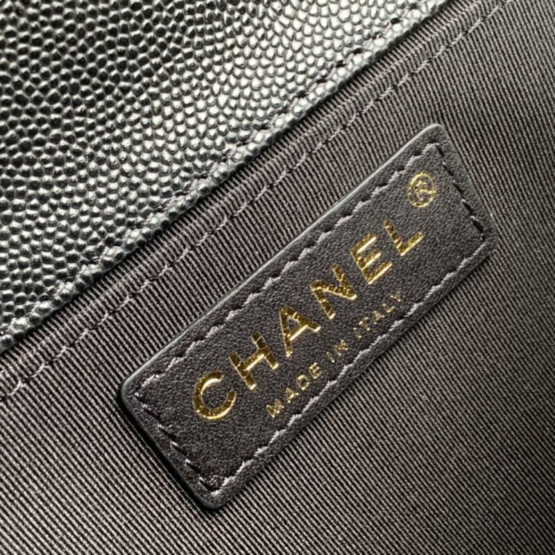 Ch@nel Boy Bag-Caviar-25CM - Image 4