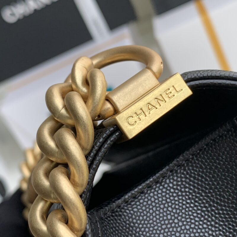 Ch@nel Boy Bag-Caviar-25CM - Image 2