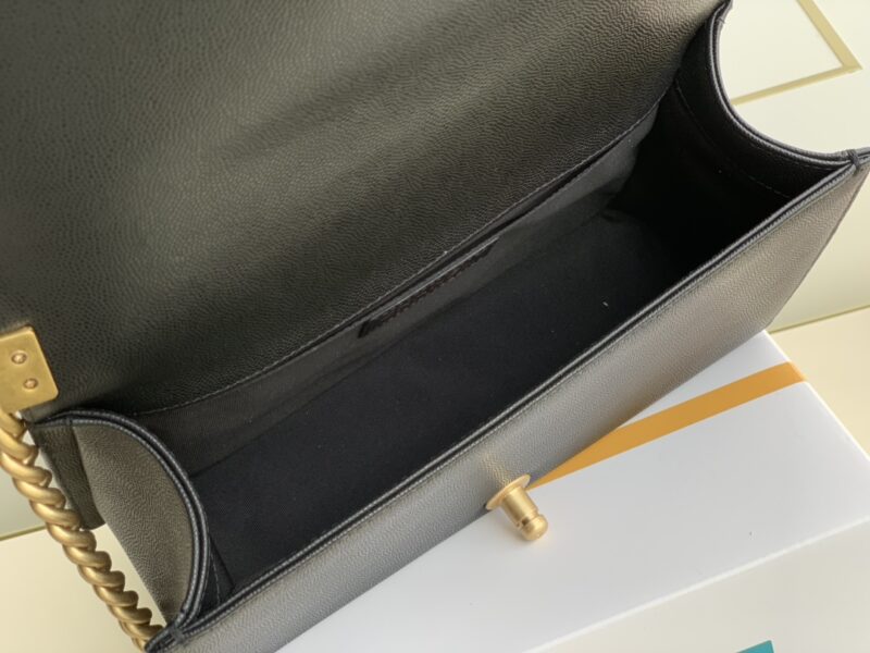 Ch@nel Boy Bag-Caviar-25CM - Image 6