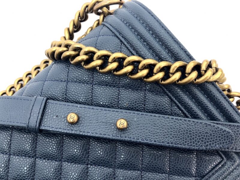 Ch@nel Boy Bag-Caviar-28CM - Image 4