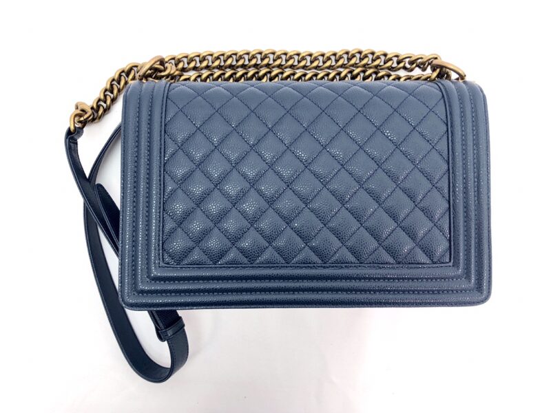 Ch@nel Boy Bag-Caviar-28CM - Image 5