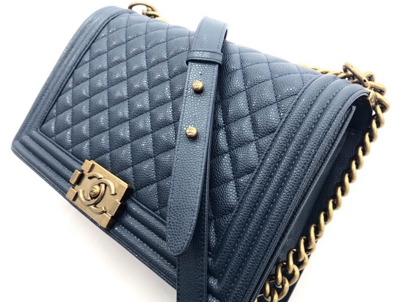 Ch@nel Boy Bag-Caviar-28CM - Image 8