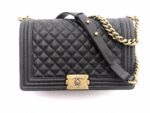 Ch@nel Boy Bag-Caviar-28CM