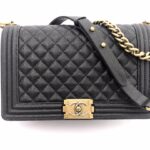 Ch@nel Boy Bag-Caviar-28CM