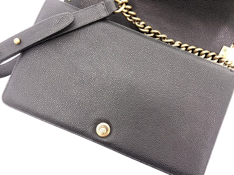 Ch@nel Boy Bag-Caviar-28CM - Image 5