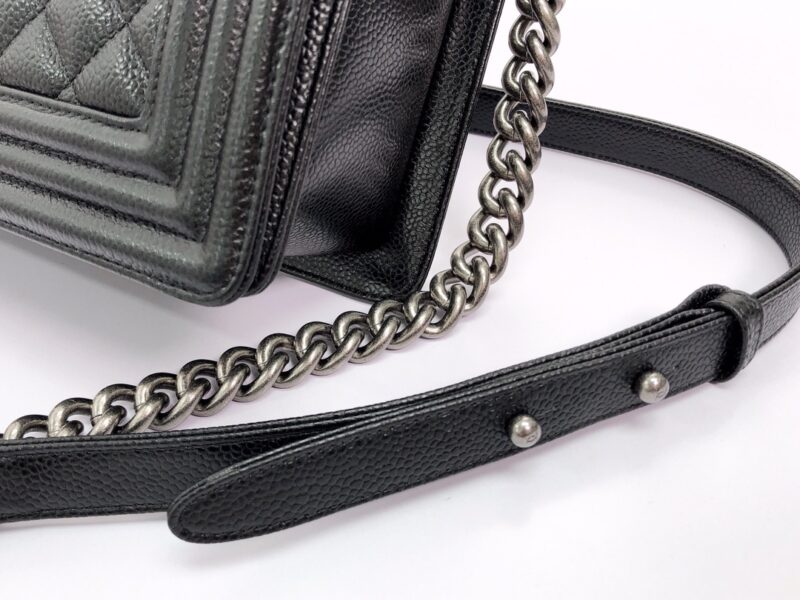 Ch@nel Boy Bag-Caviar-20&25cm - Image 3