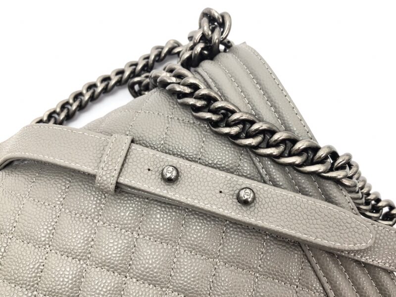 Ch@nel Boy Bag-Caviar-28CM - Image 3