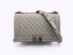 Ch@nel Boy Bag-Caviar-28CM