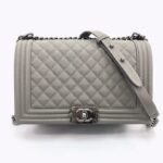 Ch@nel Boy Bag-Caviar-28CM