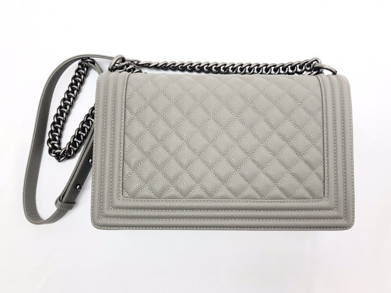 Ch@nel Boy Bag-Caviar-28CM - Image 6