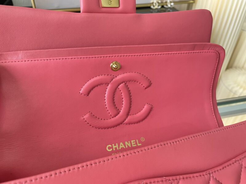 Ch@nel Flap Bag-Lambskin-Gold Hardware-25CM - Image 6