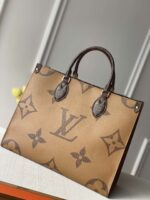 Louis Vuitton Small Onthego Handbag-35*28*15CM(Black strap) - Image 9