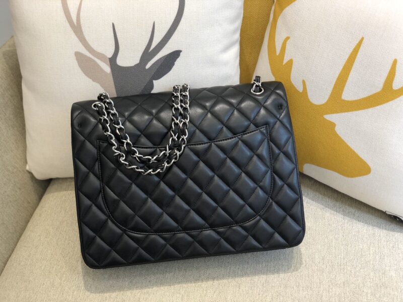 Ch@nel Flap Bag-Lambskin Leather-Maxi-33CM - Image 9