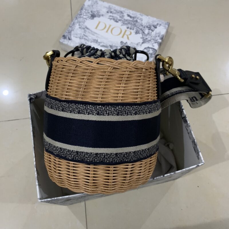 Diro Bamboo Woven Round Bag-18*19CM - Image 6
