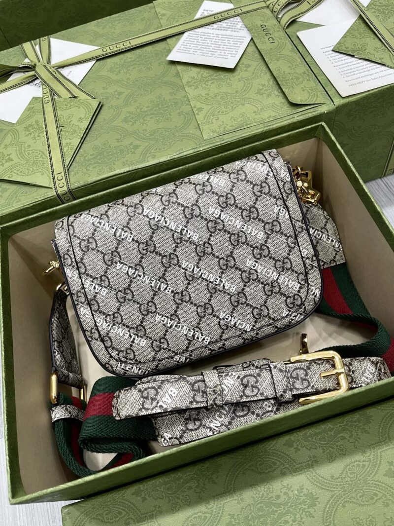 Gucci&Balenciaga 1955 Horsebit Bag-21/13/9CM - Image 3