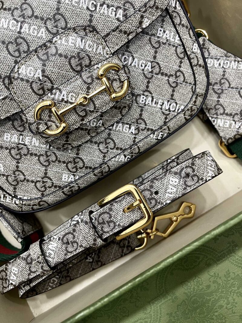 Gucci&Balenciaga 1955 Horsebit Bag-21/13/9CM - Image 8
