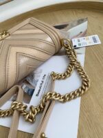 Ch@nel Boy Bag-Caviar-25*16*9CM - Image 2