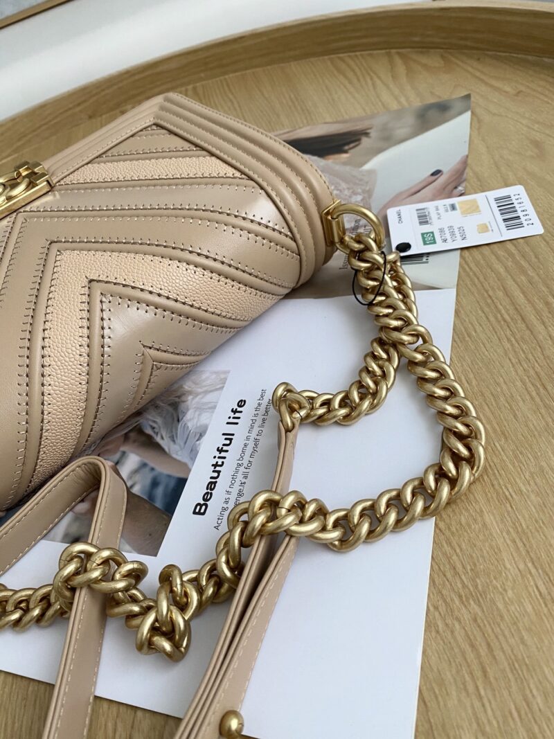 Ch@nel Boy Bag-Caviar-25*16*9CM - Image 2