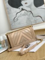 Ch@nel Boy Bag-Caviar-25*16*9CM - Image 3