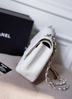 Ch@nel Flap Bag-Caviar-Silver Hardware-30CM - Image 3