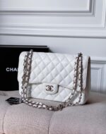 Ch@nel Flap Bag-Caviar-Silver Hardware-30CM