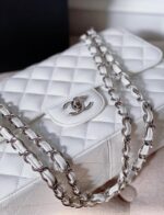 Ch@nel Flap Bag-Caviar-Silver Hardware-30CM - Image 7