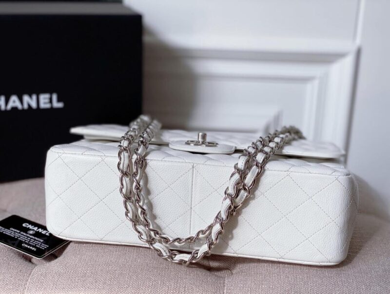 Ch@nel Flap Bag-Caviar-Silver Hardware-30CM - Image 8