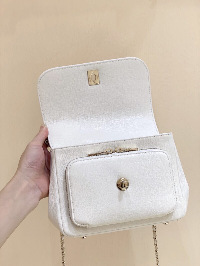 Ch@nel Flap Bag-25x21x7CM - Image 2