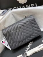 Ch@nel Flap Bag-Caviar-Silver Hardware-20CM - Image 4