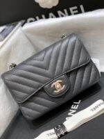 Ch@nel Flap Bag-Caviar-Silver Hardware-20CM - Image 9