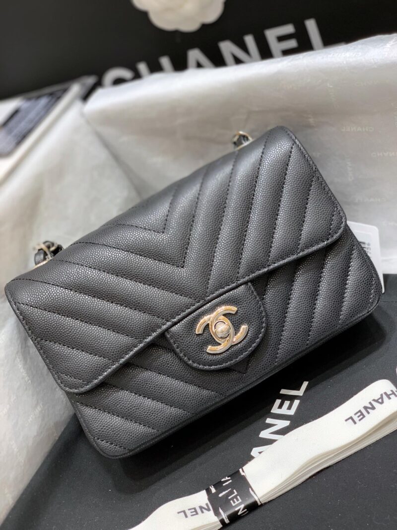 Ch@nel Flap Bag-Caviar-Silver Hardware-20CM - Image 9