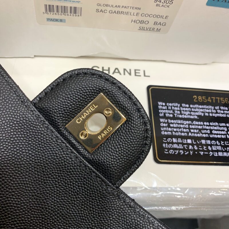 Ch@nel Flap Bag-Caviar-Gold Hardware-20CM - Image 5