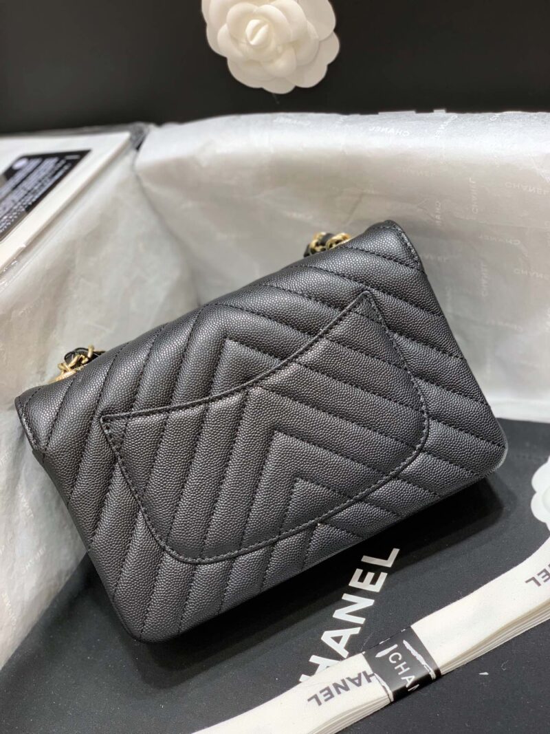 Ch@nel Flap Bag-Caviar-Gold Hardware-20CM - Image 6