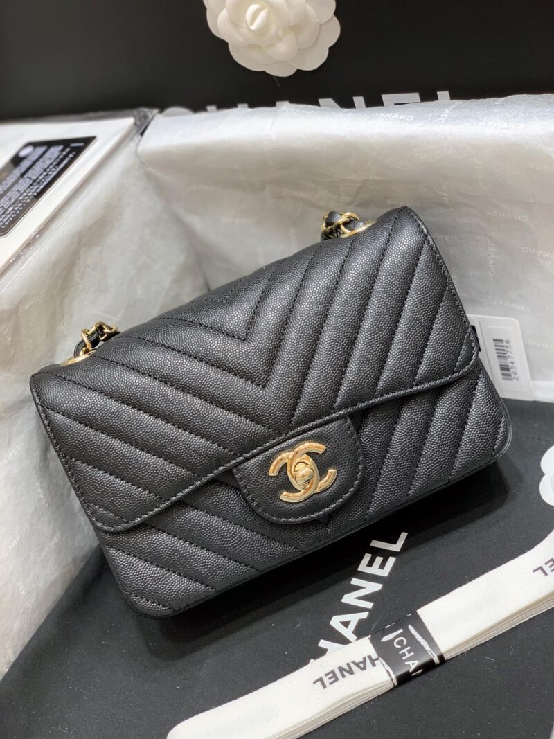 Ch@nel Flap Bag-Caviar-Gold Hardware-20CM - Image 8