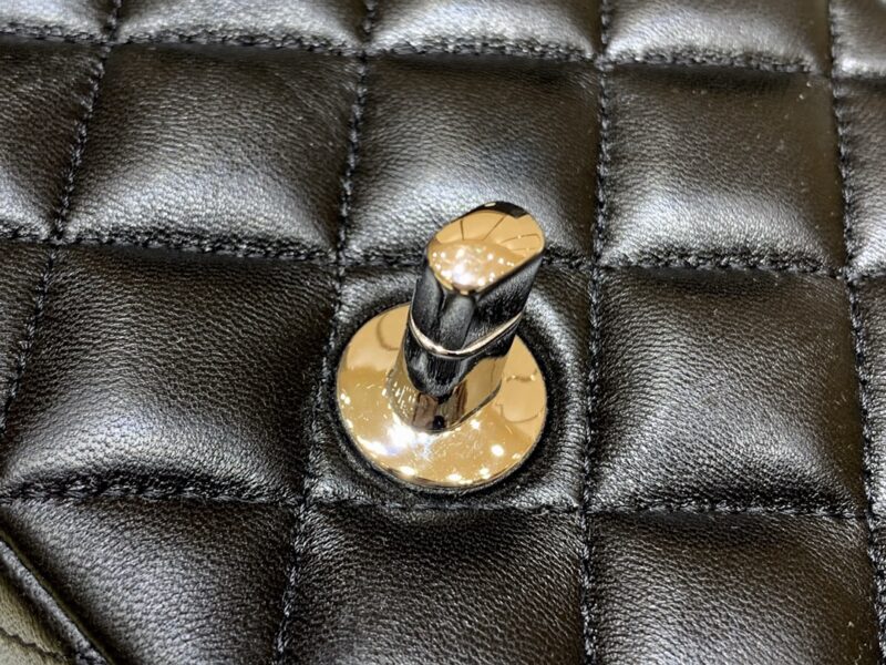 Ch@nel Flap Bag-Lambskin-Silver Hardware-20CM - Image 5