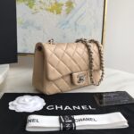 Ch@nel Flap Bag-Lambskin-Silver Hardware-20CM - Image 7