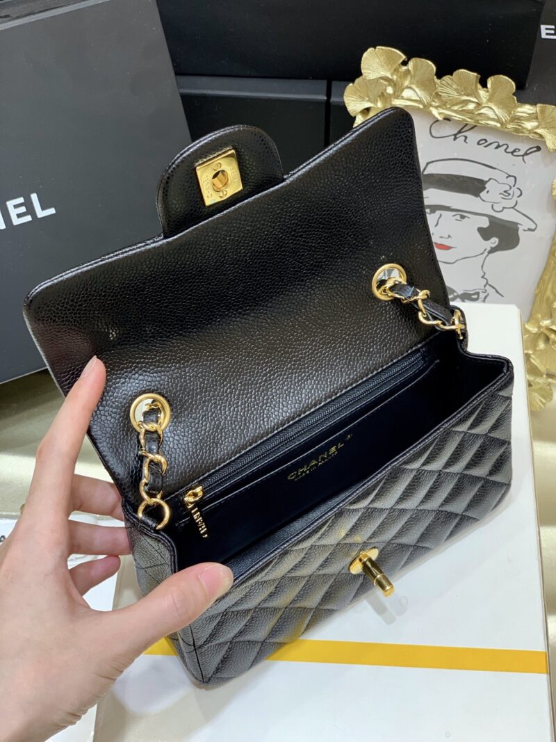 Ch@nel Flap Bag-Caviar-Gold Hardware-20CM - Image 4