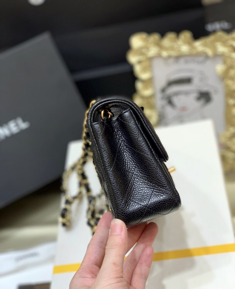 Ch@nel Flap Bag-Caviar-Gold Hardware-20CM - Image 5
