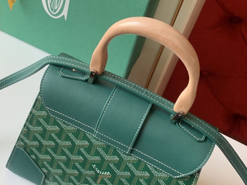 Goyard Coated Canvas and Leather Saigon Top Handle Bag-21CM - Image 3