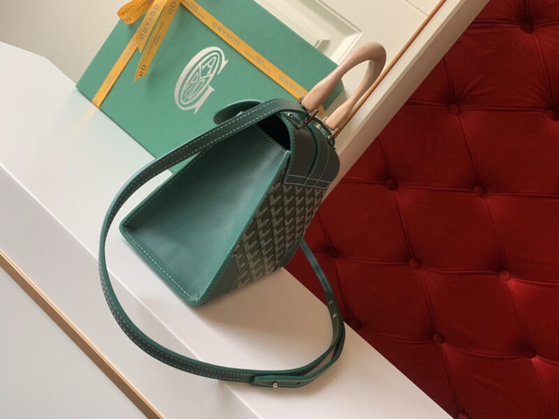 Goyard Coated Canvas and Leather Saigon Top Handle Bag-21CM - Image 9