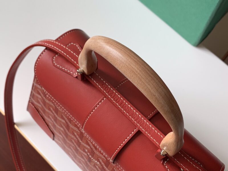 Goyard Coated Canvas and Leather Saigon Top Handle Bag-21CM - Image 3