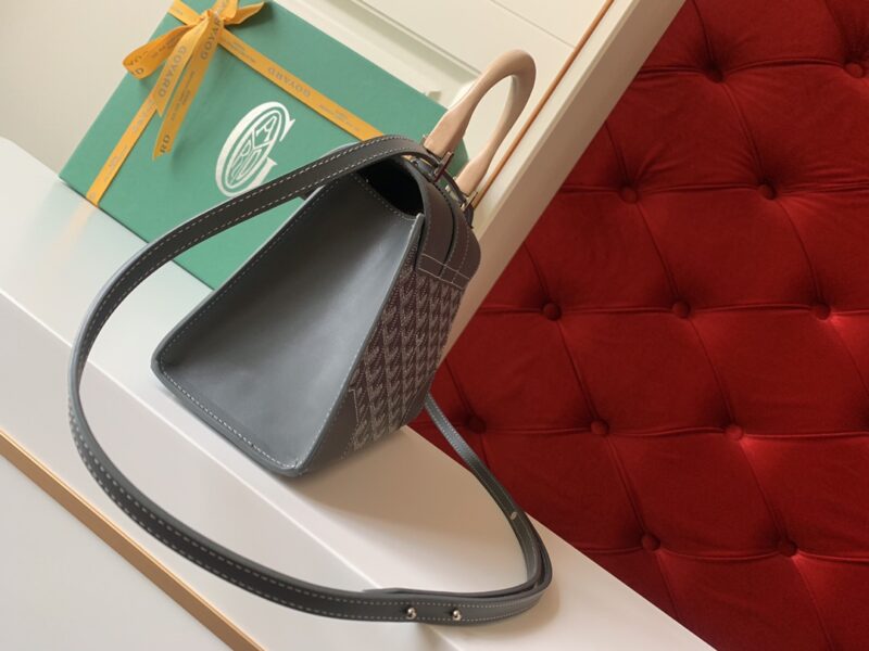 Goyard Coated Canvas and Leather Saigon Top Handle Bag-21CM - Image 6