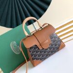 Goyard Coated Canvas and Leather Saigon Top Handle Bag-21CM